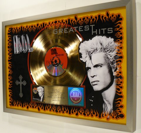 Billy Idol Greatest Hits Gold Cd Lp Bar Hologram Record Award Honor Music Awards